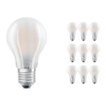 Multipack 10x Ledvance CLASSIC LED E27 Pear Filament Frosted 6.5W 806lm - 840 Cool White | Replaces 60W
