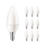 Multipack 10x Philips Corepro LED Candle E14 Frosted 7W 806lm - 822-827 Dim To Warm | Replaces 60W