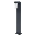 Ledvance Smart+ Wi-Fi LED Pedestal Lamp Cascade Dark Grey Outdoor 10W 420lm - 830 Warm White | 80cm - RGBW - Dimmable
