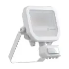 Ledvance LED Floodlight Aluminium White 8W 1200lm 100D - 840 Cool White | IP65 - Motion And Light Sensor - Symmetrical
