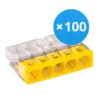 Multipack 100x Wago 2273-205 Push Wire Connector| 5 Wire Connection